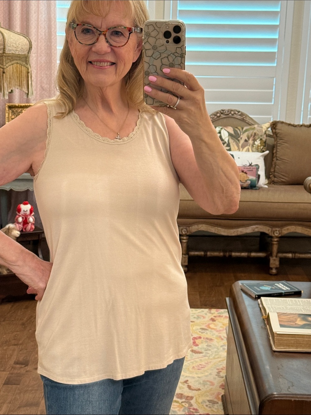 Soft Surroundings Beige Tank Top